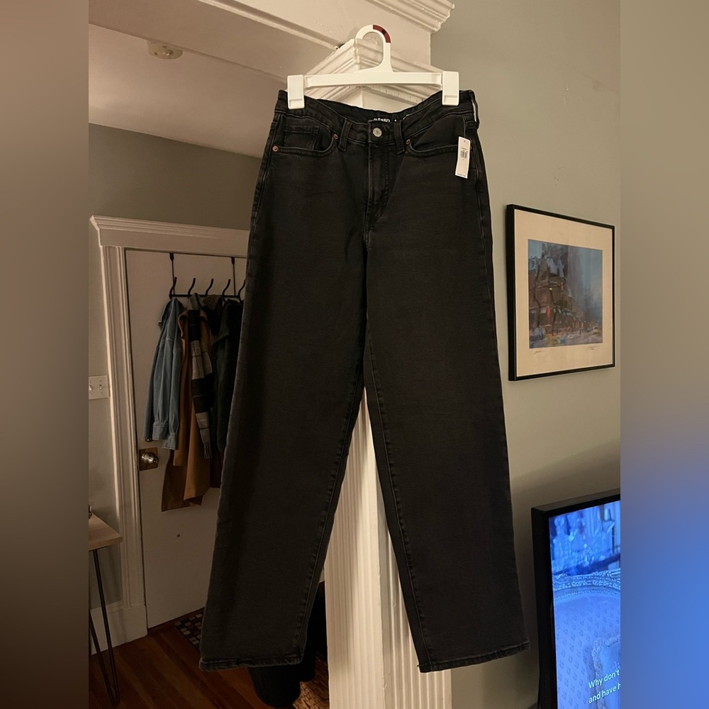 Old Navy Women's High Rise O.G. Loose Black Wash Jeans